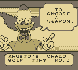 Itchy & Scratchy Miniature Golf Madness screenshot 4 for GameBoy